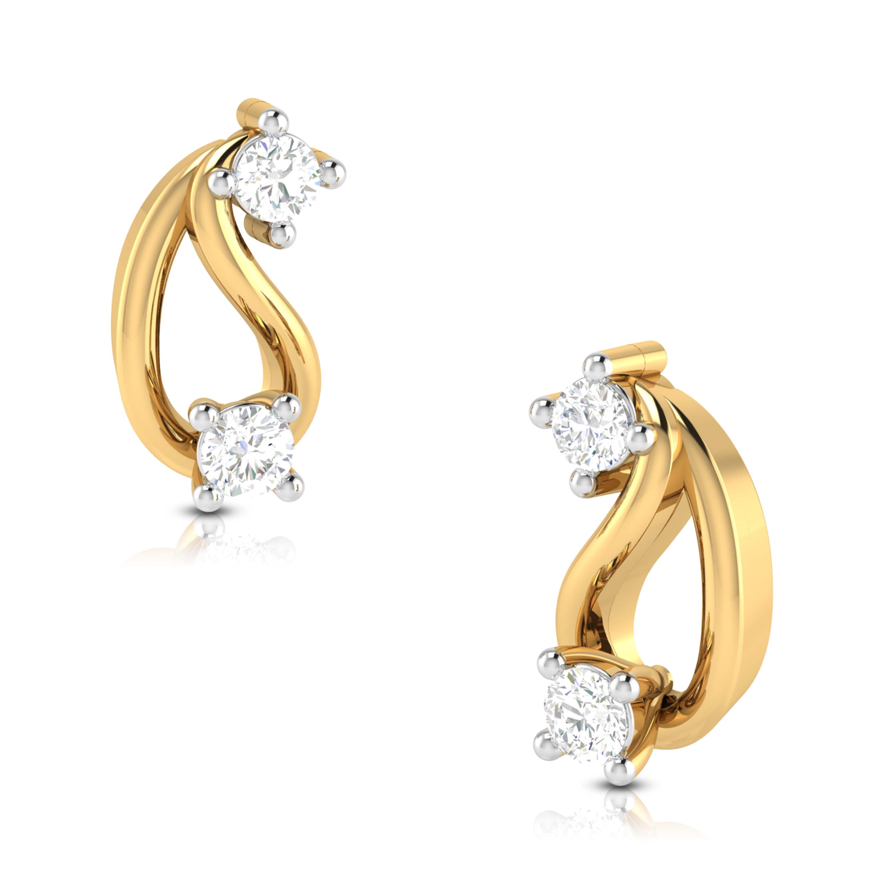 Magic Gleam & Grace Diamond Stud Earrings