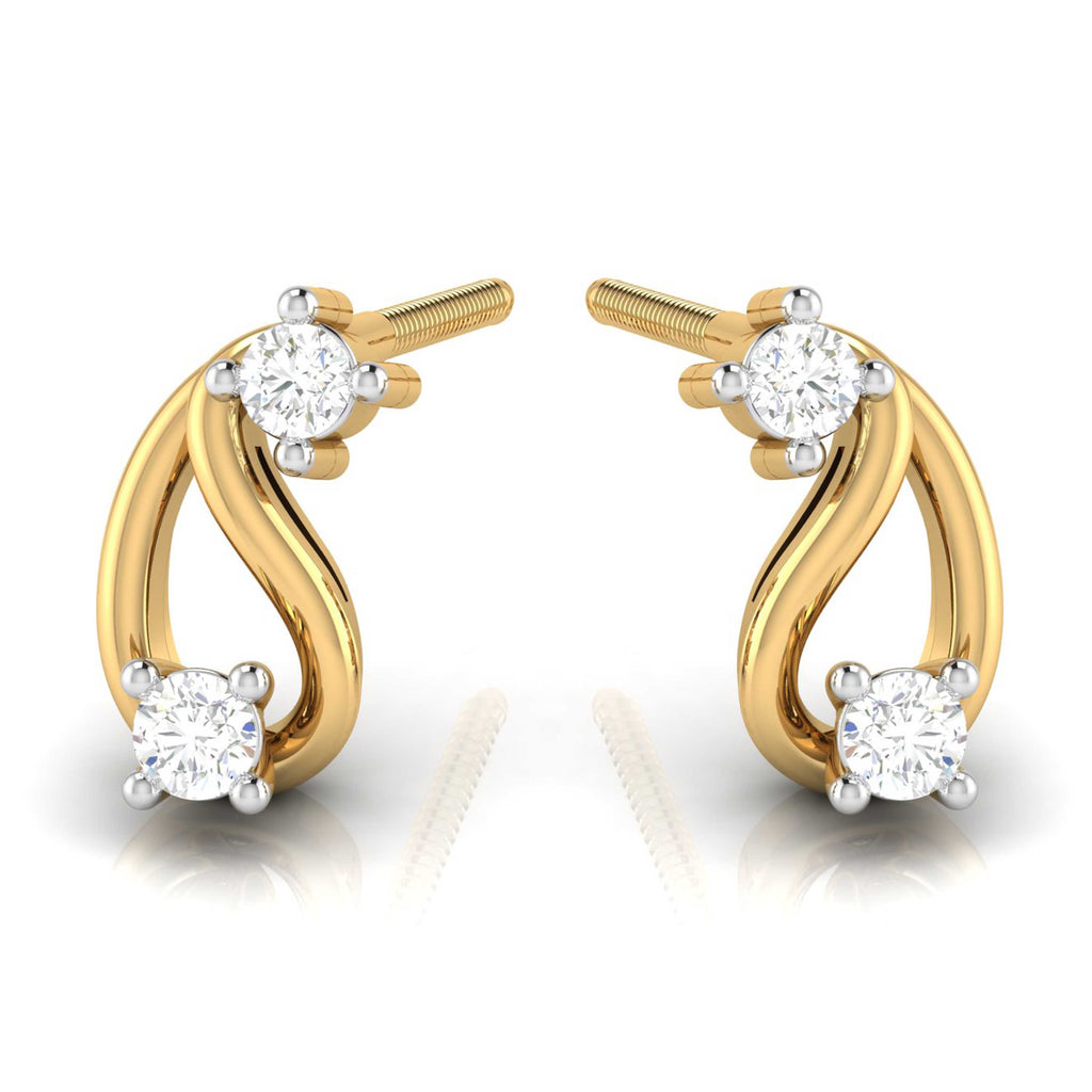 Magic Gleam & Grace Diamond Stud Earrings