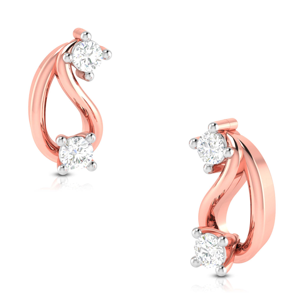 Magic Gleam & Grace Diamond Stud Earrings