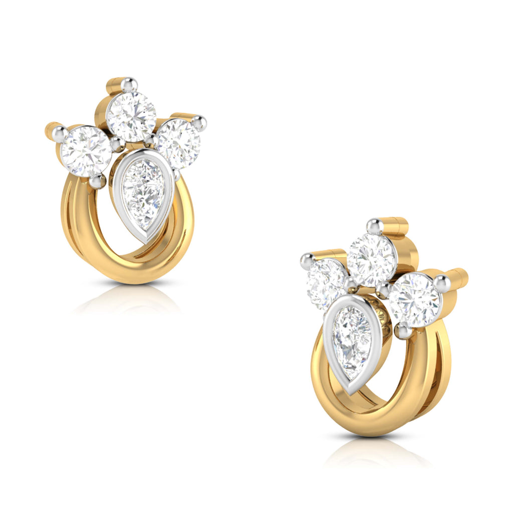 Magic Redefined Gold & Diamond Stud Earrings