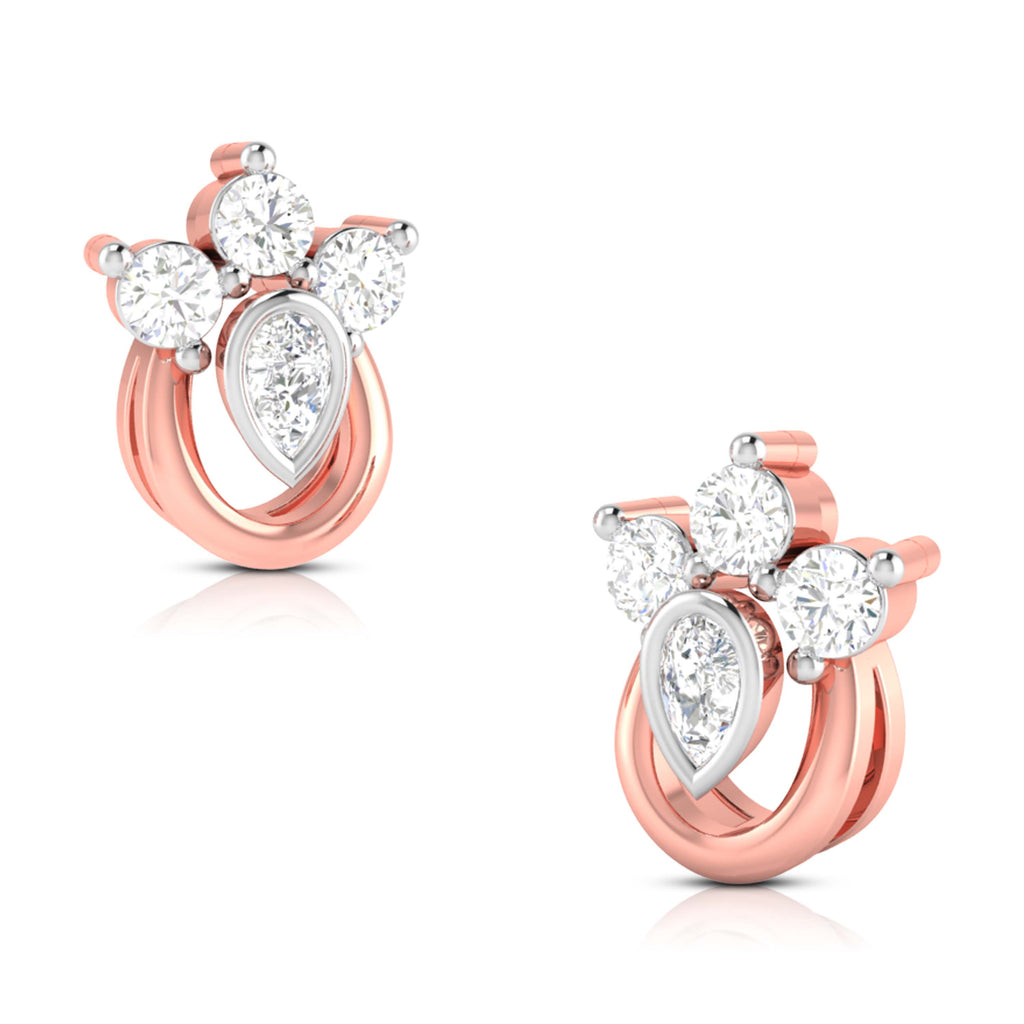 Magic Redefined Gold & Diamond Stud Earrings