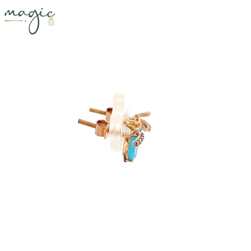 Horizon of Sky Blue Magic Spiral Earrings