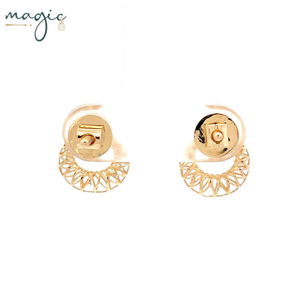Magic Golden Bucket With A Diamond Daisy Earrings