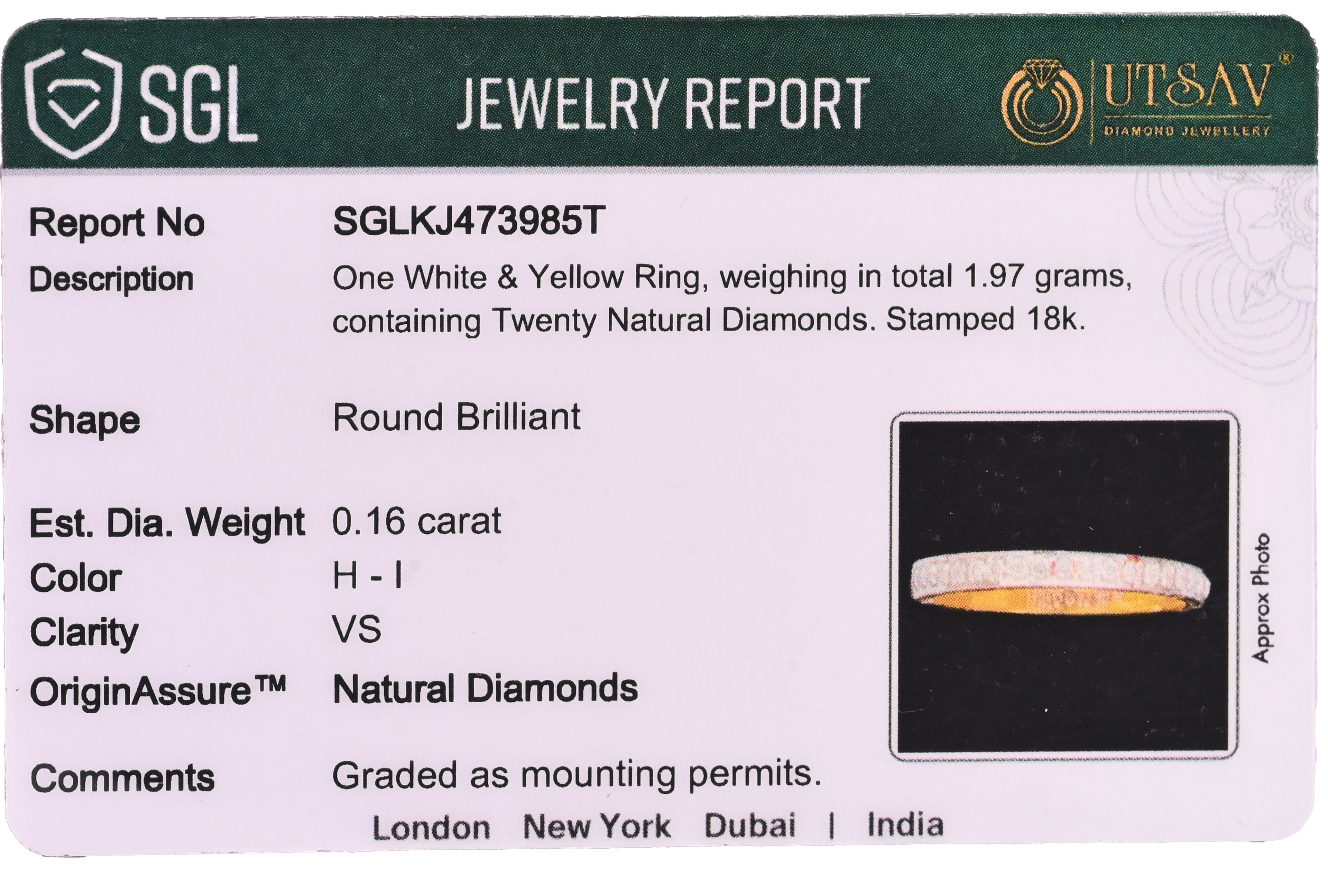 Magic Classic Diamond Studded Round Ring