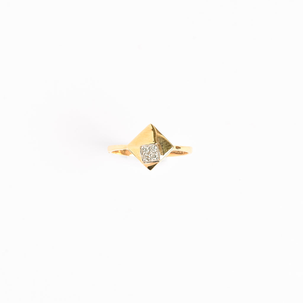 Magic Geometric Box Gold Ring