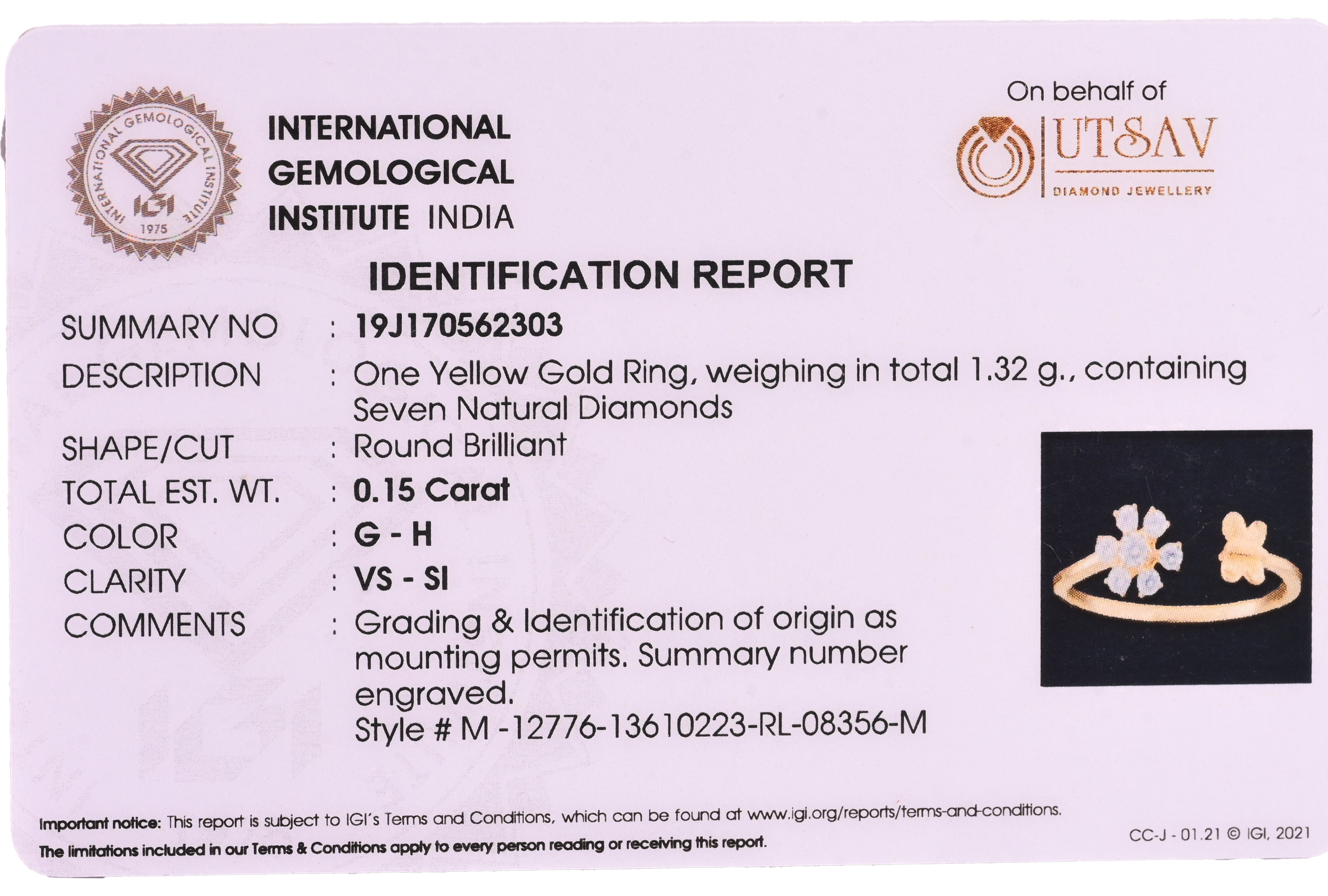 Magic Sparkling Daisy Butterfly Diamond Ring