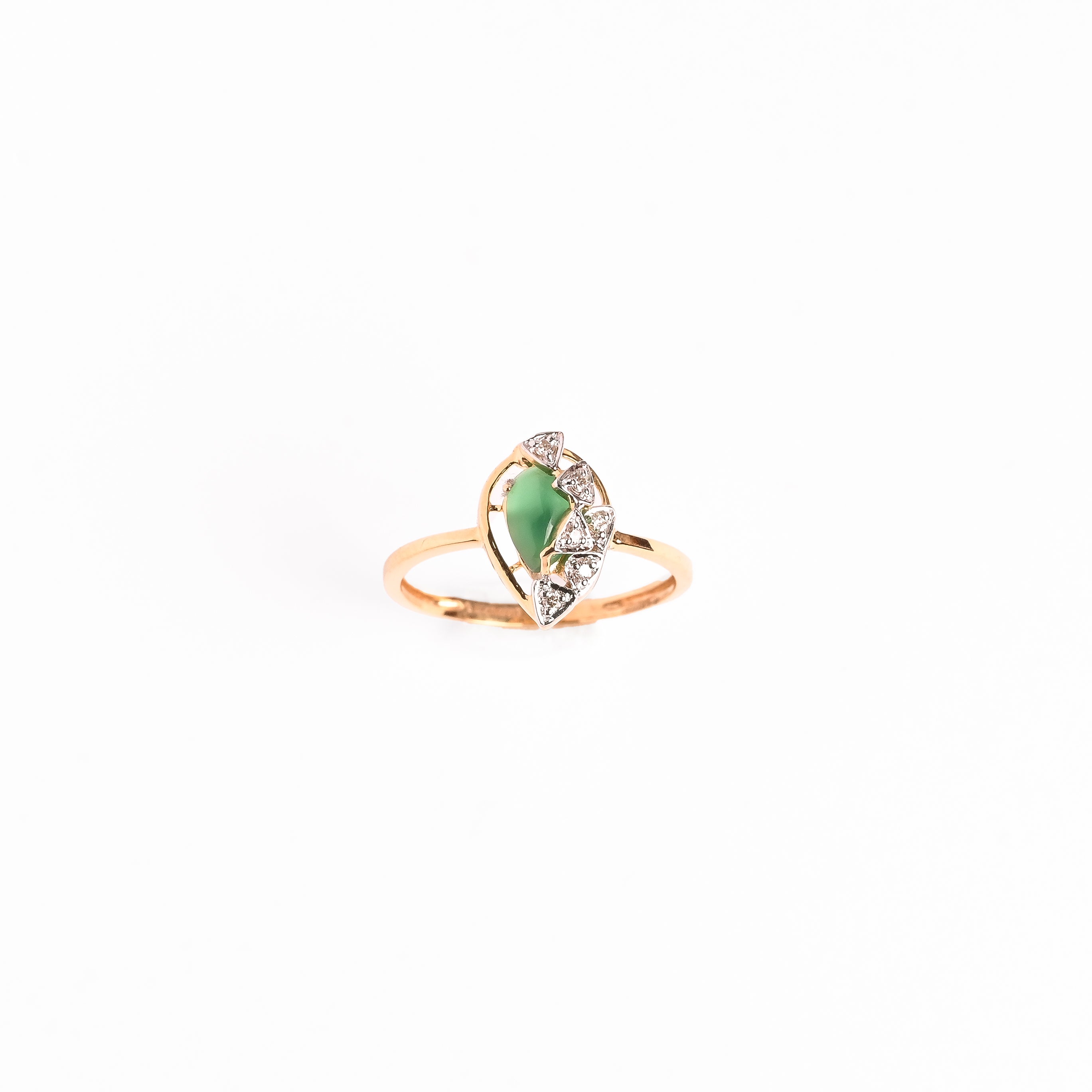Magic Lovebits Green Emereled Diamond Ring