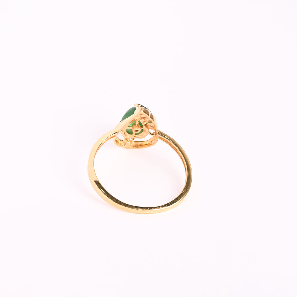 Magic Lovebits Green Emereled Diamond Ring