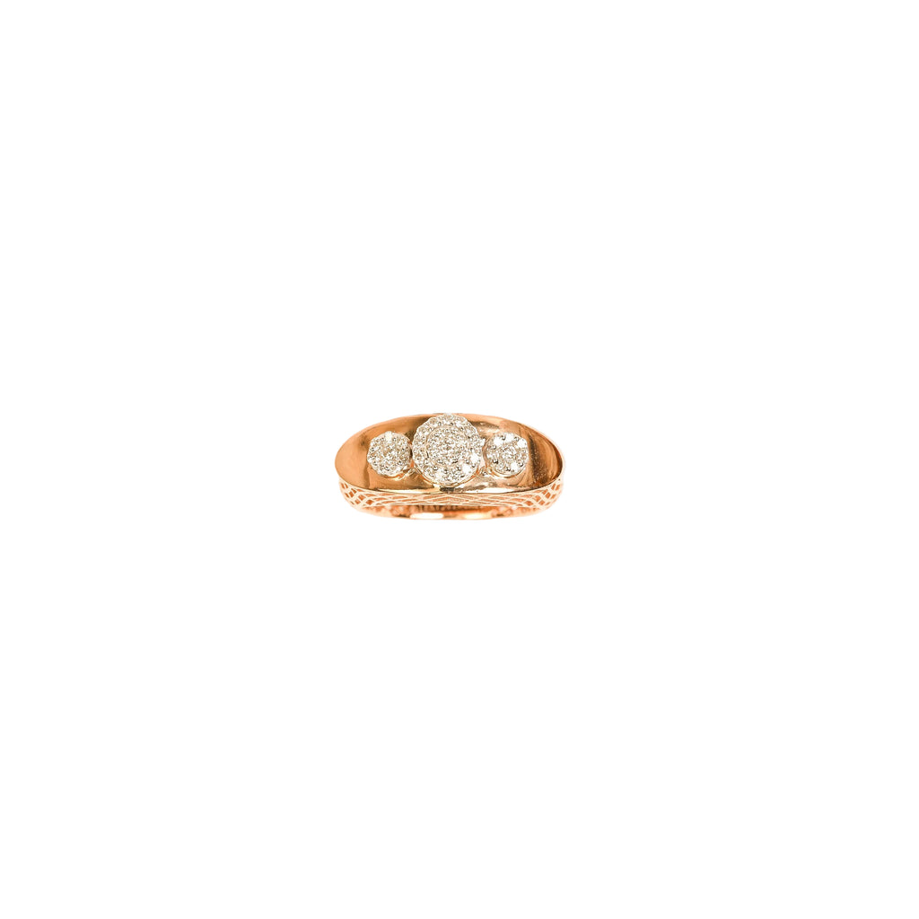 Magic Tri Flower Studded Diamond Ring