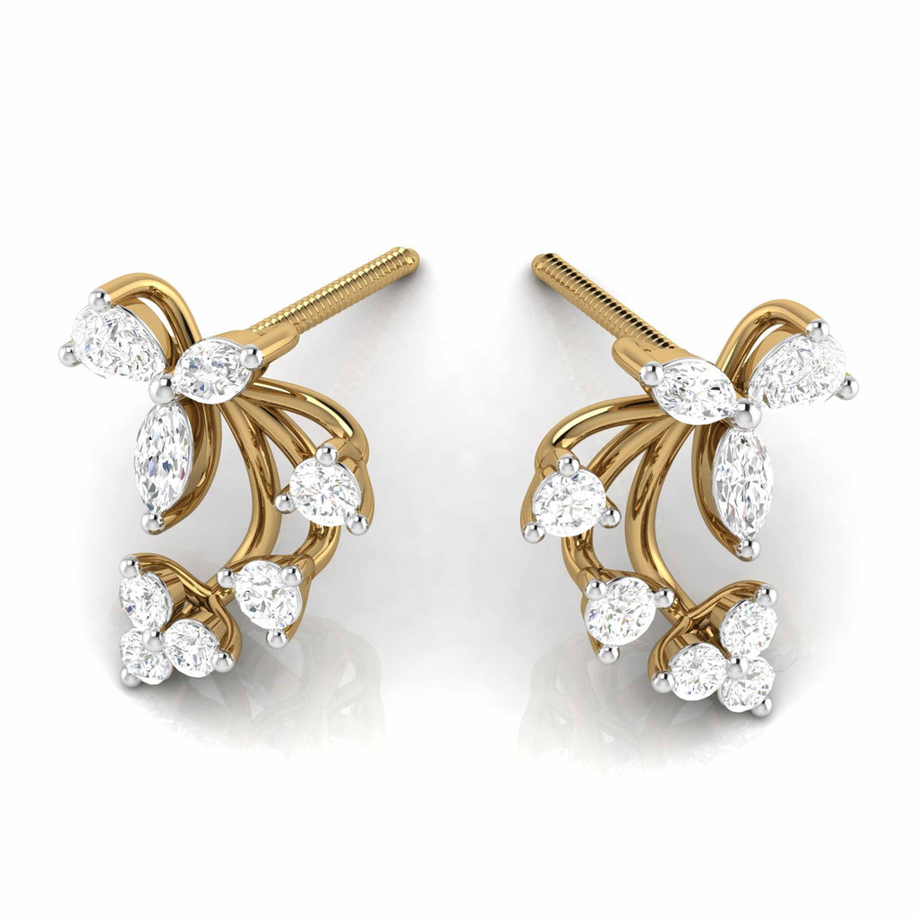 Magic Curve Brilliant Diamond Earrings