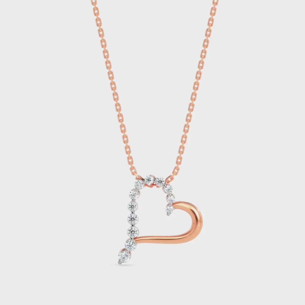 Magic Radiant Heart Gold & Diamond Pendant