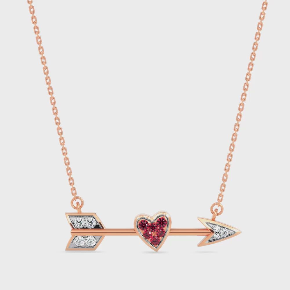 Magic Arrow of Eternal Love Gold & Diamond Pendant