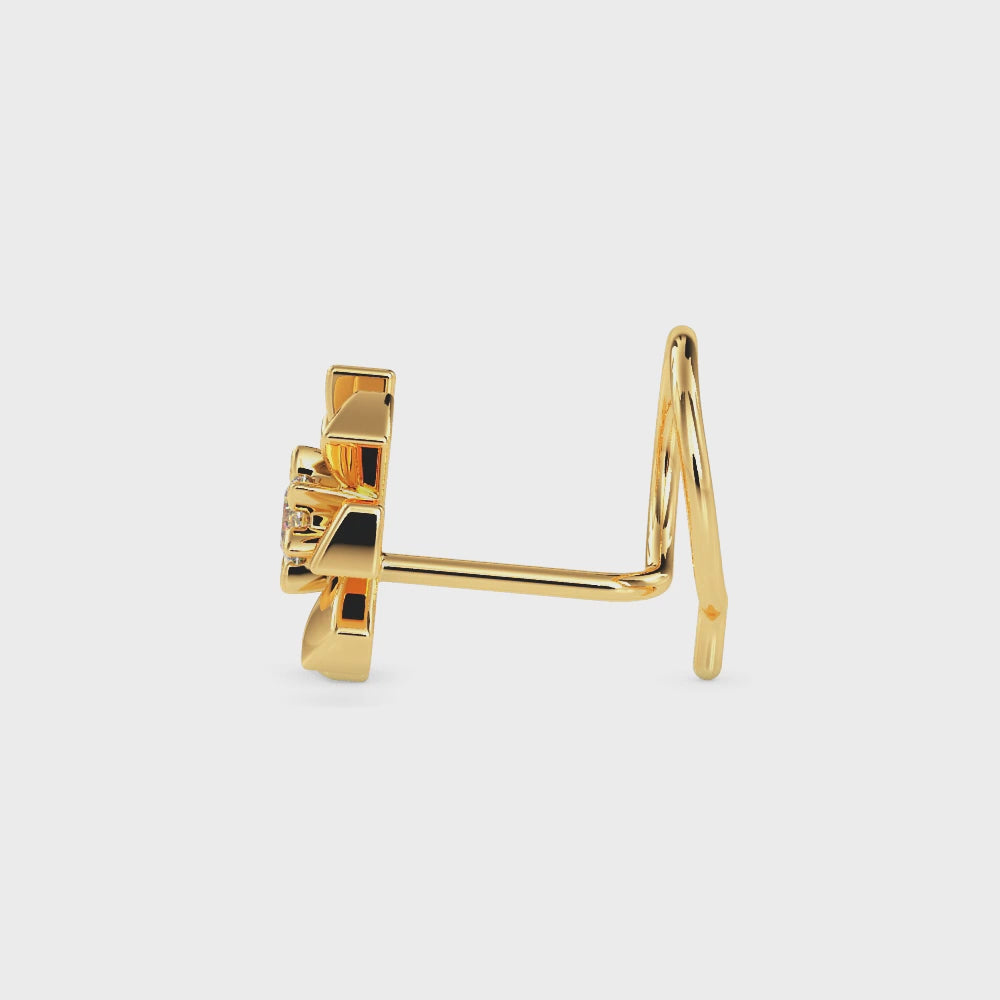 Magic Petal Perfection Diamond Nose Pin