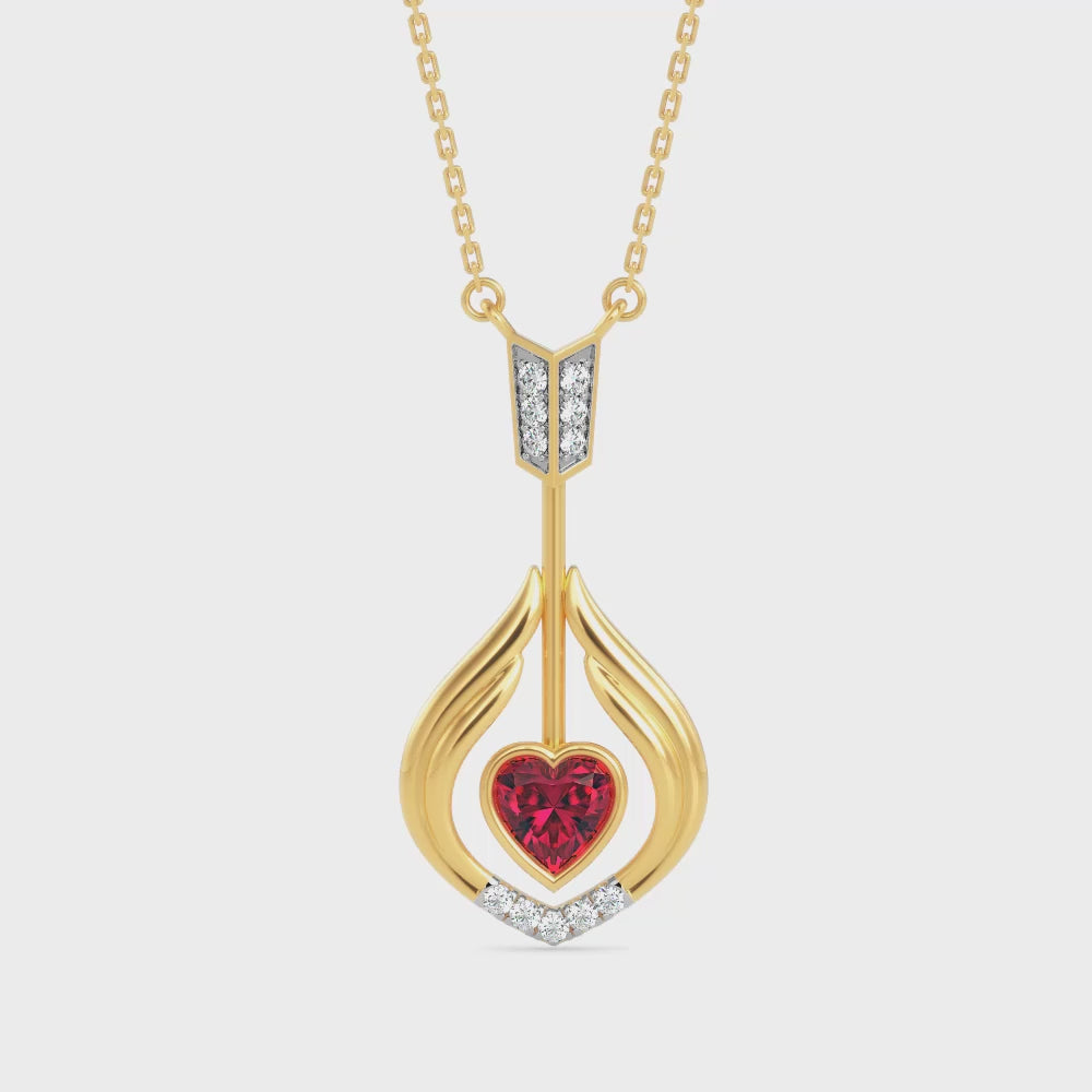 Magic Radiant Love : Timeless Elegance Diamond Pendant