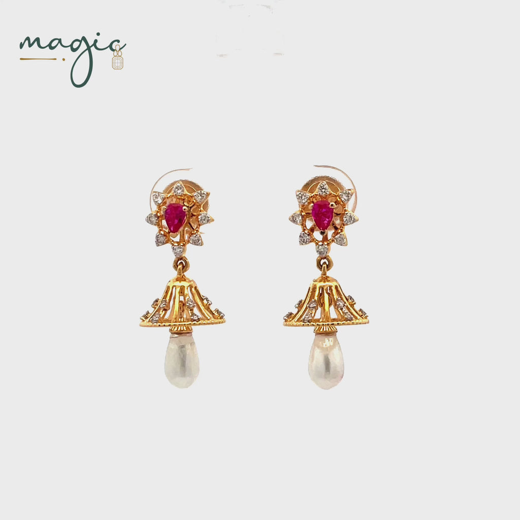 Magic Traditional Pearl Drop Jhumka