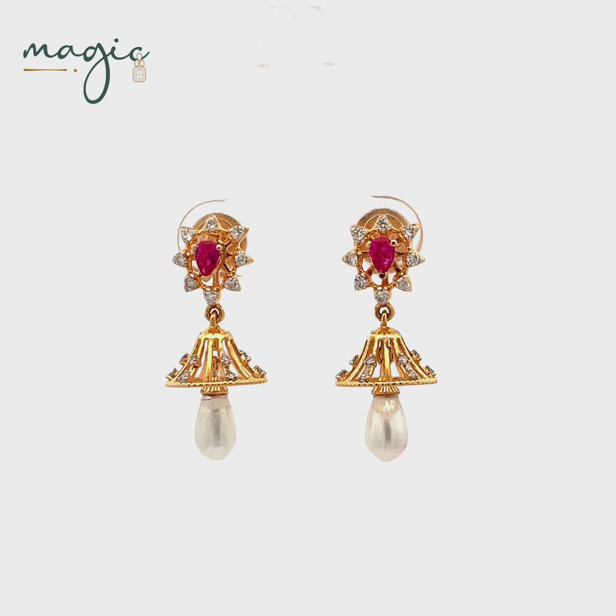 Magic Traditional Pearl Drop Jhumka