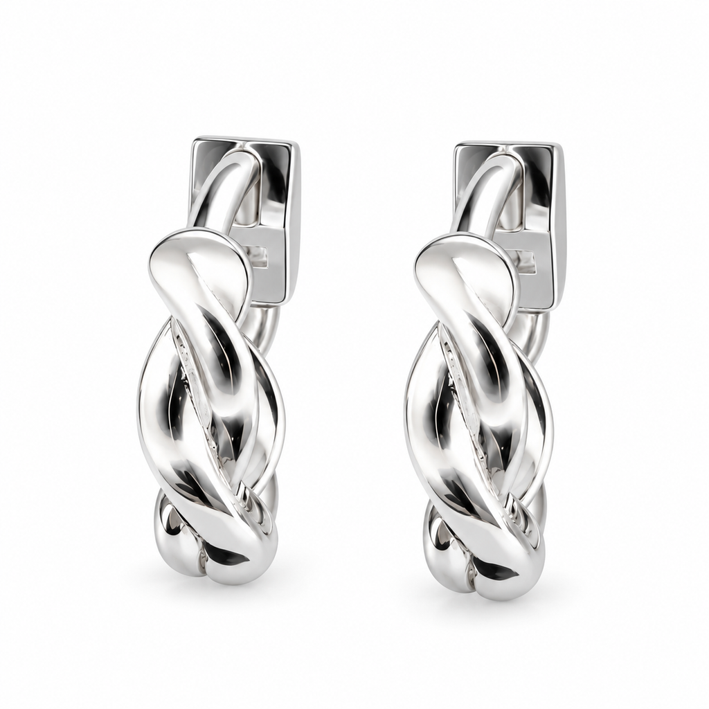 Luna twist hoop earrings
