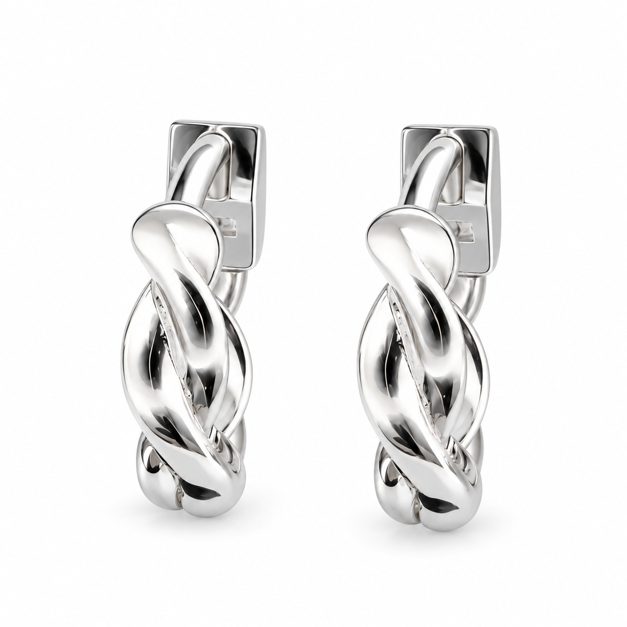 Luna twist hoop earrings
