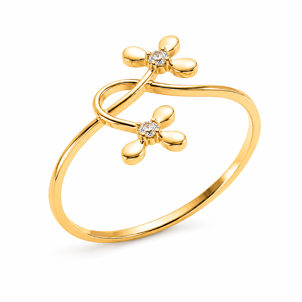 Magic Entangled Twinflower Ring