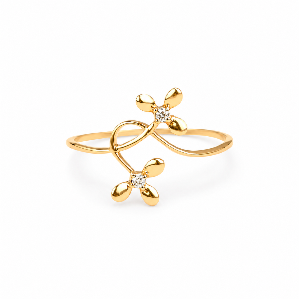 Magic Entangled Twinflower Ring
