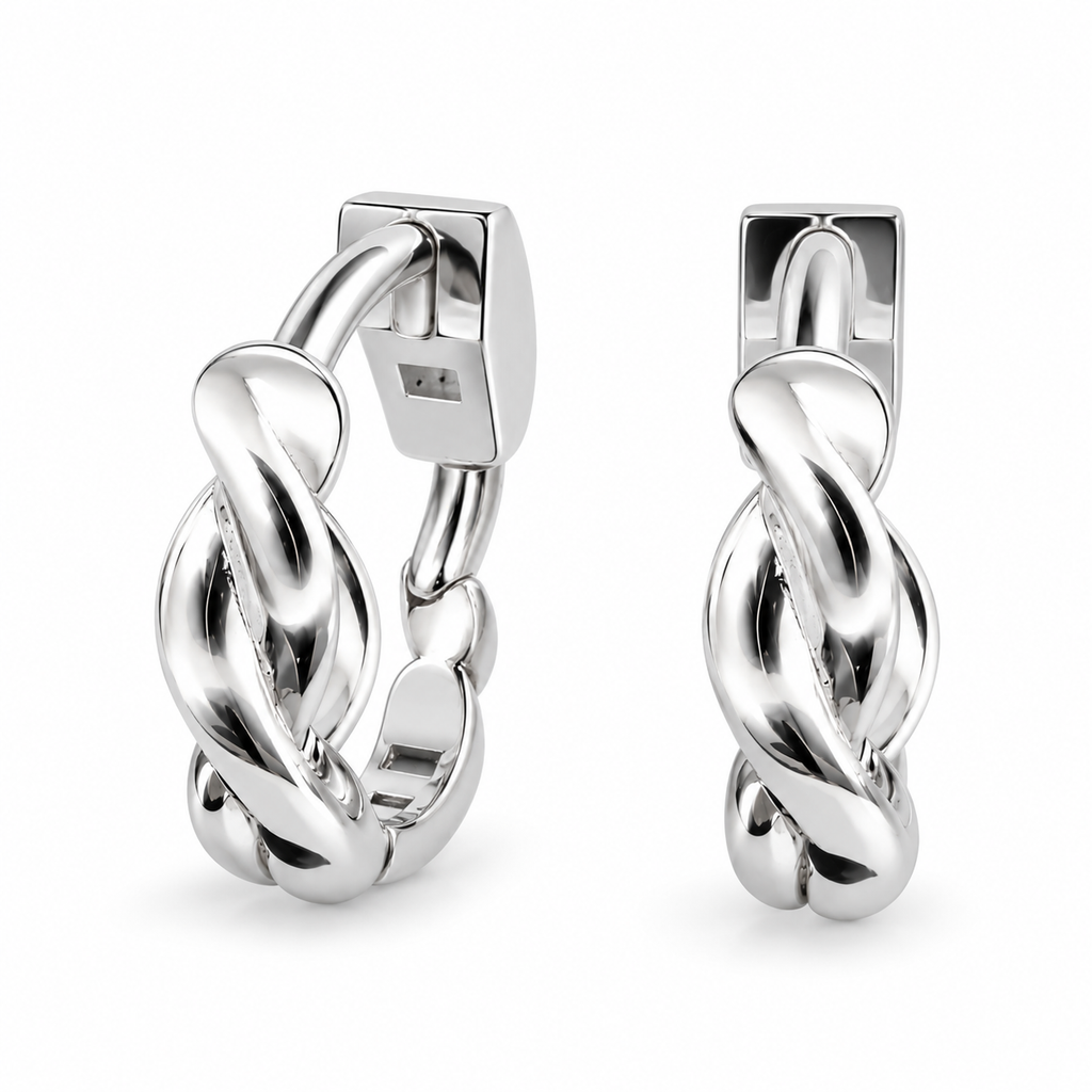 Luna twist hoop earrings