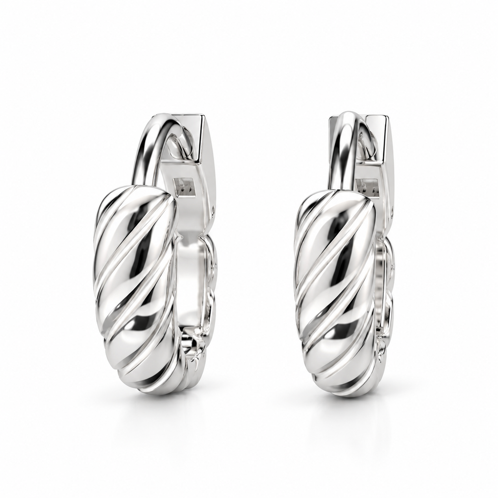 Twist hoop earrings