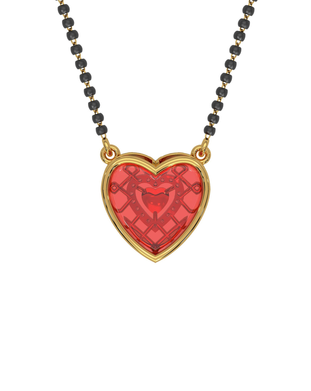 Magic Pink Heart Mangalsutra