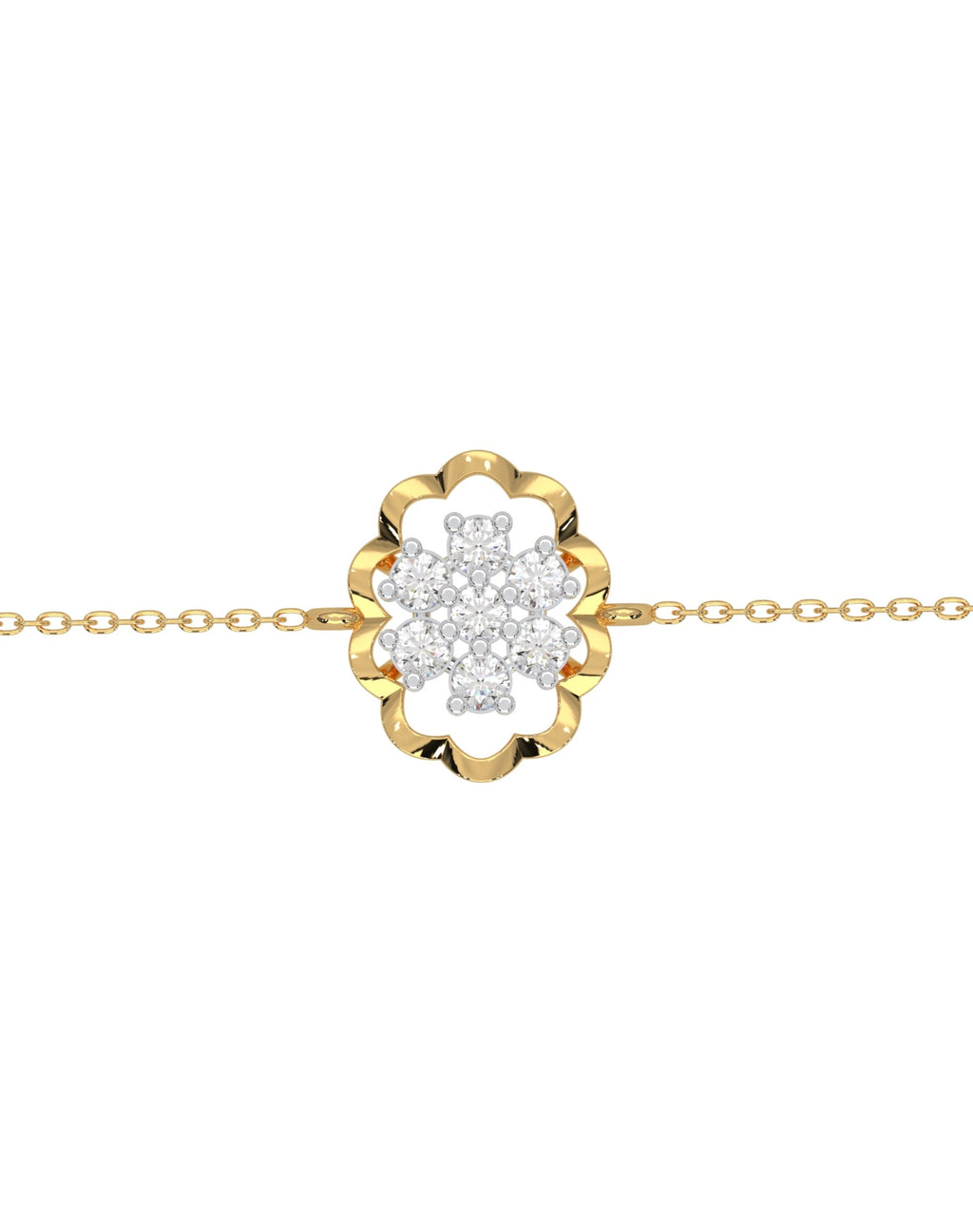 Magic Radiant Shimmering Flower Chain Bracelet