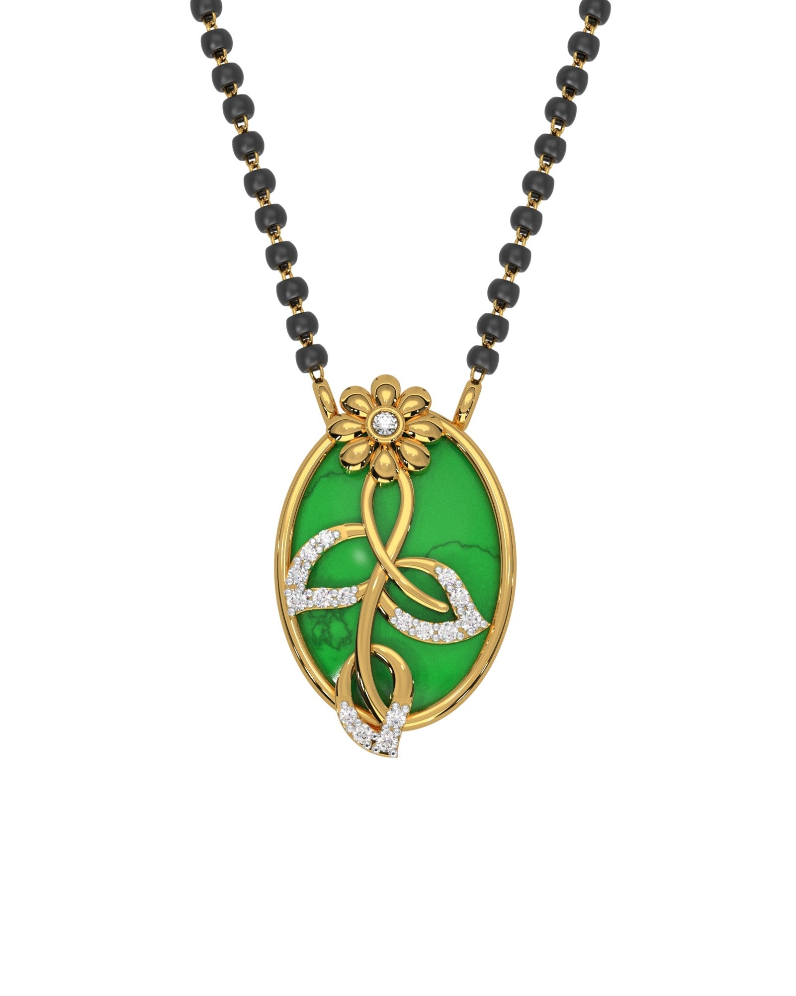 Magic GreenFlower Mangalsutra