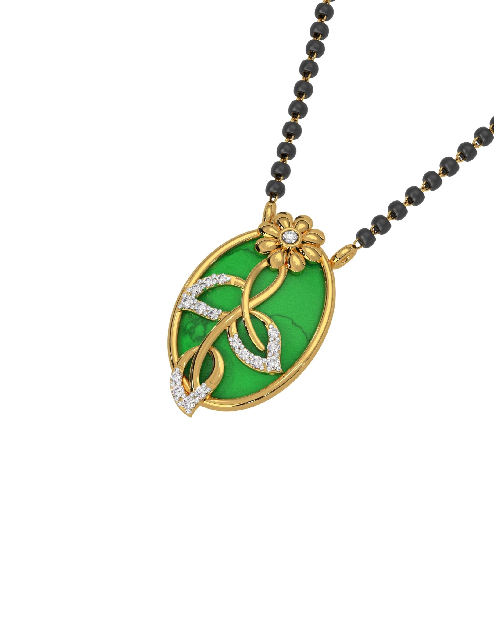 Magic GreenFlower Mangalsutra