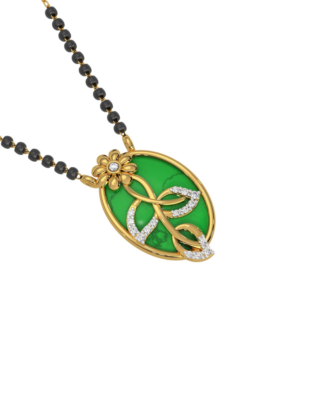 Magic GreenFlower Mangalsutra